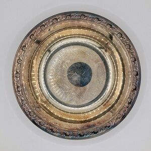 Antique Reed & Barton Small Silver Plate with Floral Design Number 1209